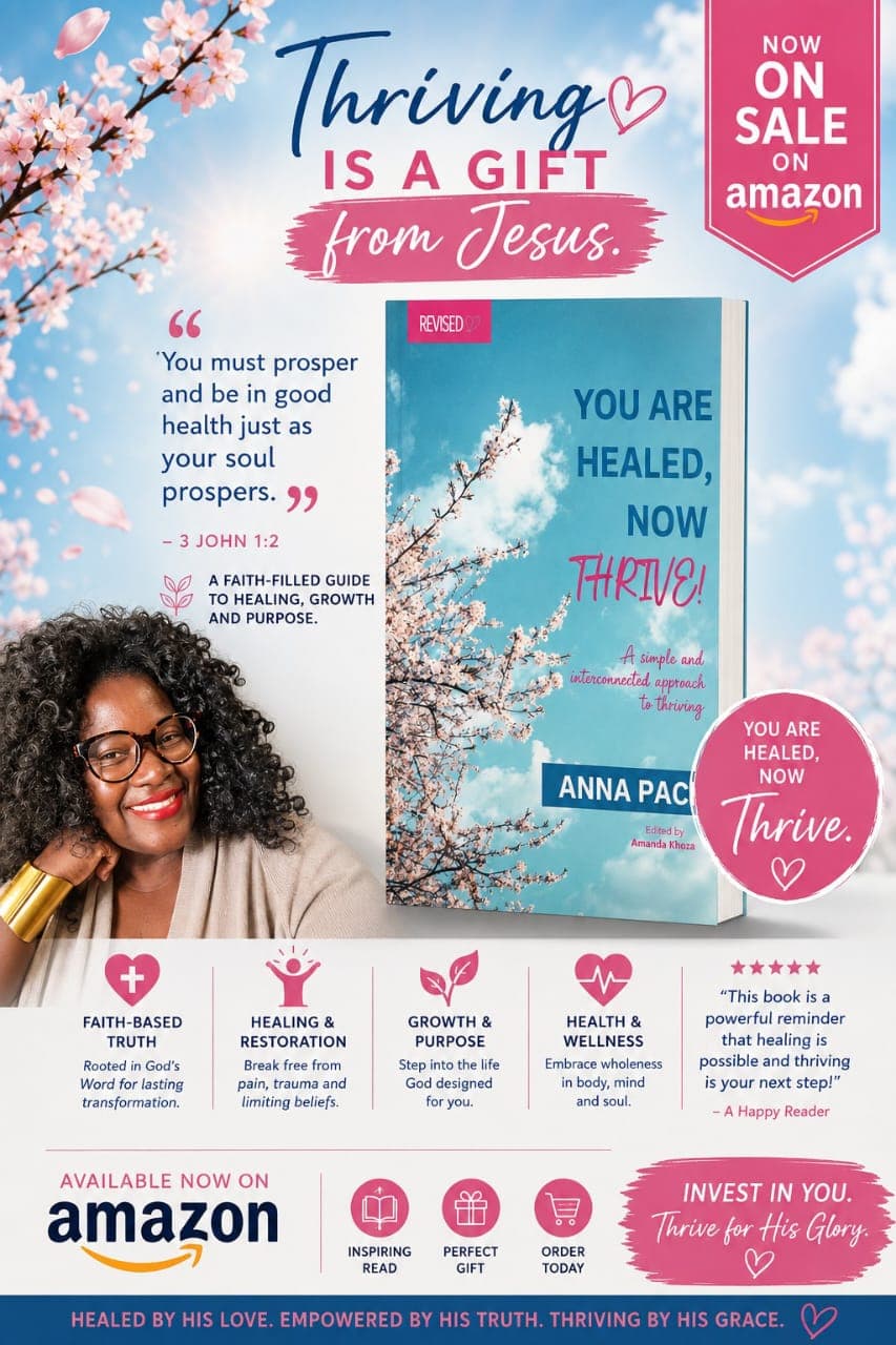 Book cover: You Are Healed, Now Thrive by Anna Pack